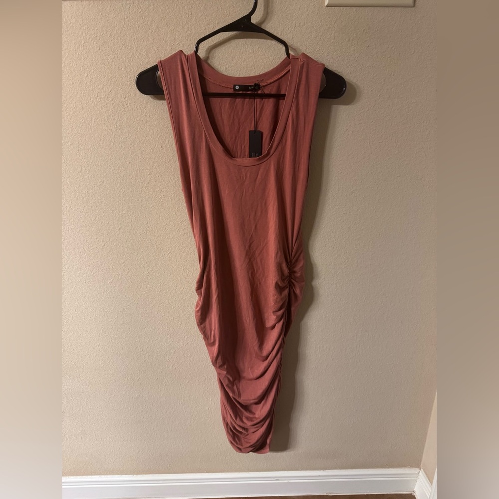 NWT Krisa Sleeveless Ruched Dress